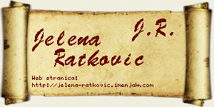 Jelena Ratković vizit kartica